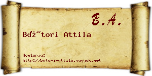 Bátori Attila névjegykártya