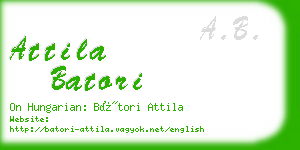 attila batori business card